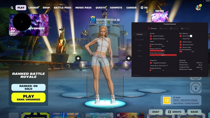 Disconnect: Fortnite External Cheat