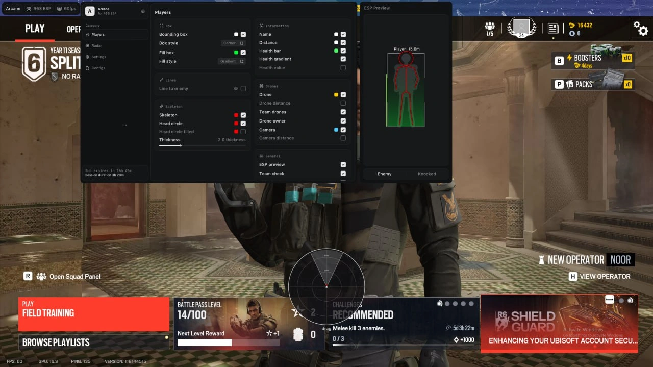 Arcane: R6S ESP Cheat